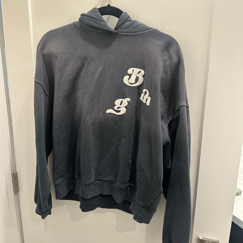 Anine Bing Charcoal Gray Hoodie Sweater